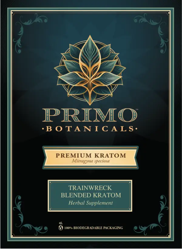 Trainwreck, blended Kratom. An equal ration of Green, Red, and White Kratom.